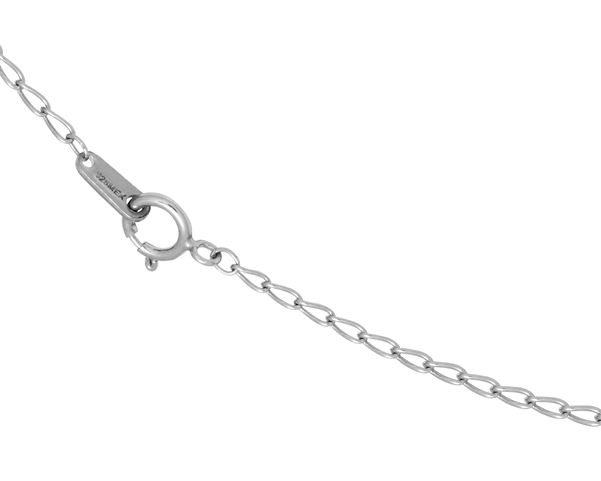 Collar Gargantilla Plata 925 Horoz Letra Inicial Cursiva P 45cm SP1416