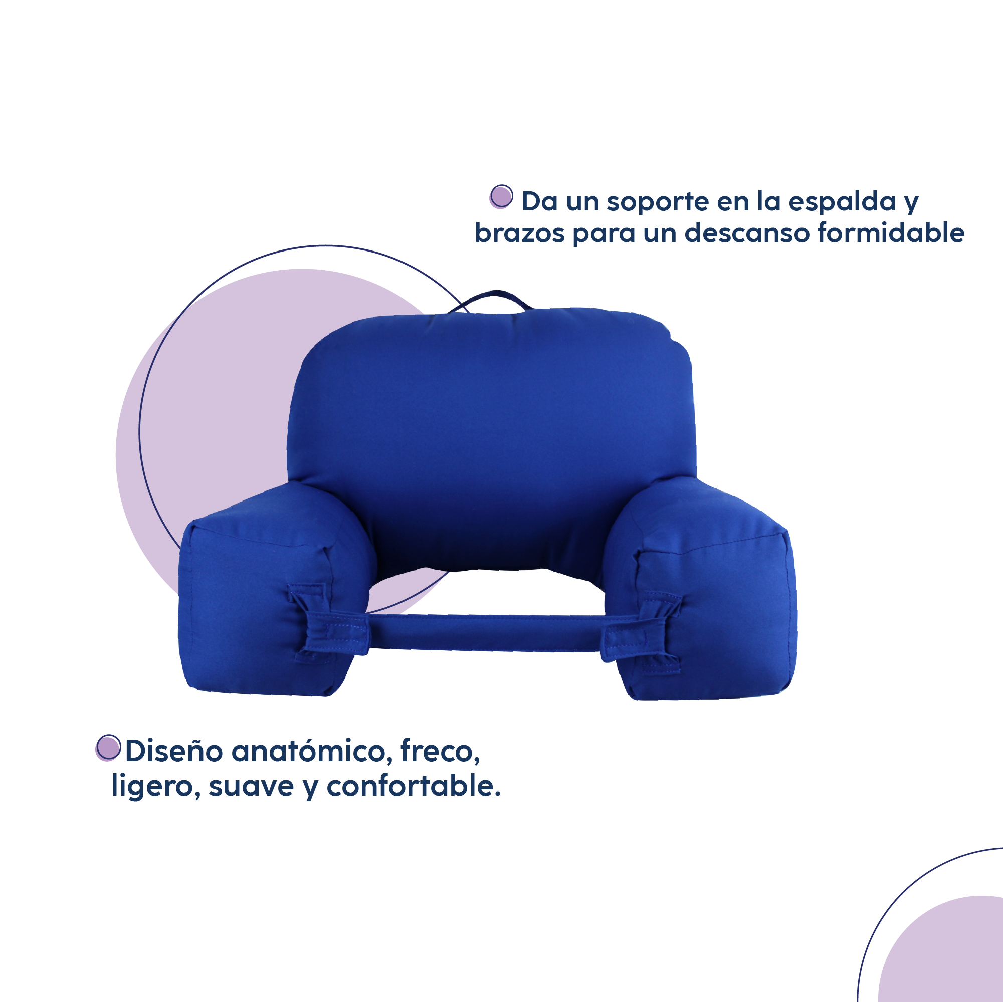 Cojin almohada descanso lumbar resapaldo para cama