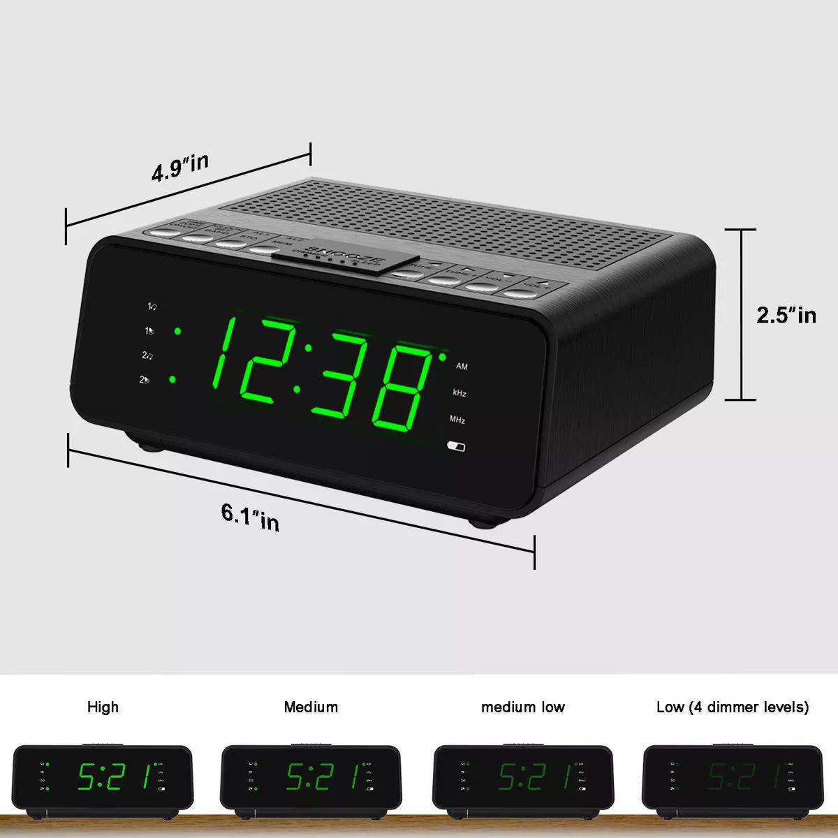 Radio Reloj Fm/am Despertador Digital Para El Dormitorio.