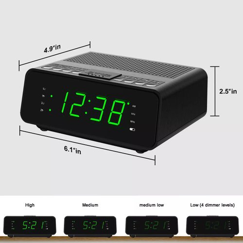 Radio Reloj Fm/am Despertador Digital Para El Dormitorio
