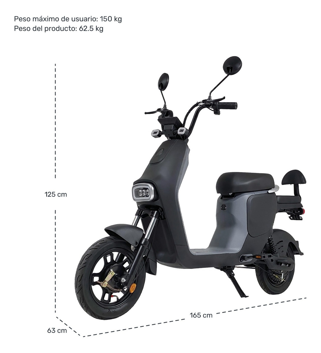 Bicicleta Electrica Scooter 35km/h Autonomia 100km 3 Vel 12v