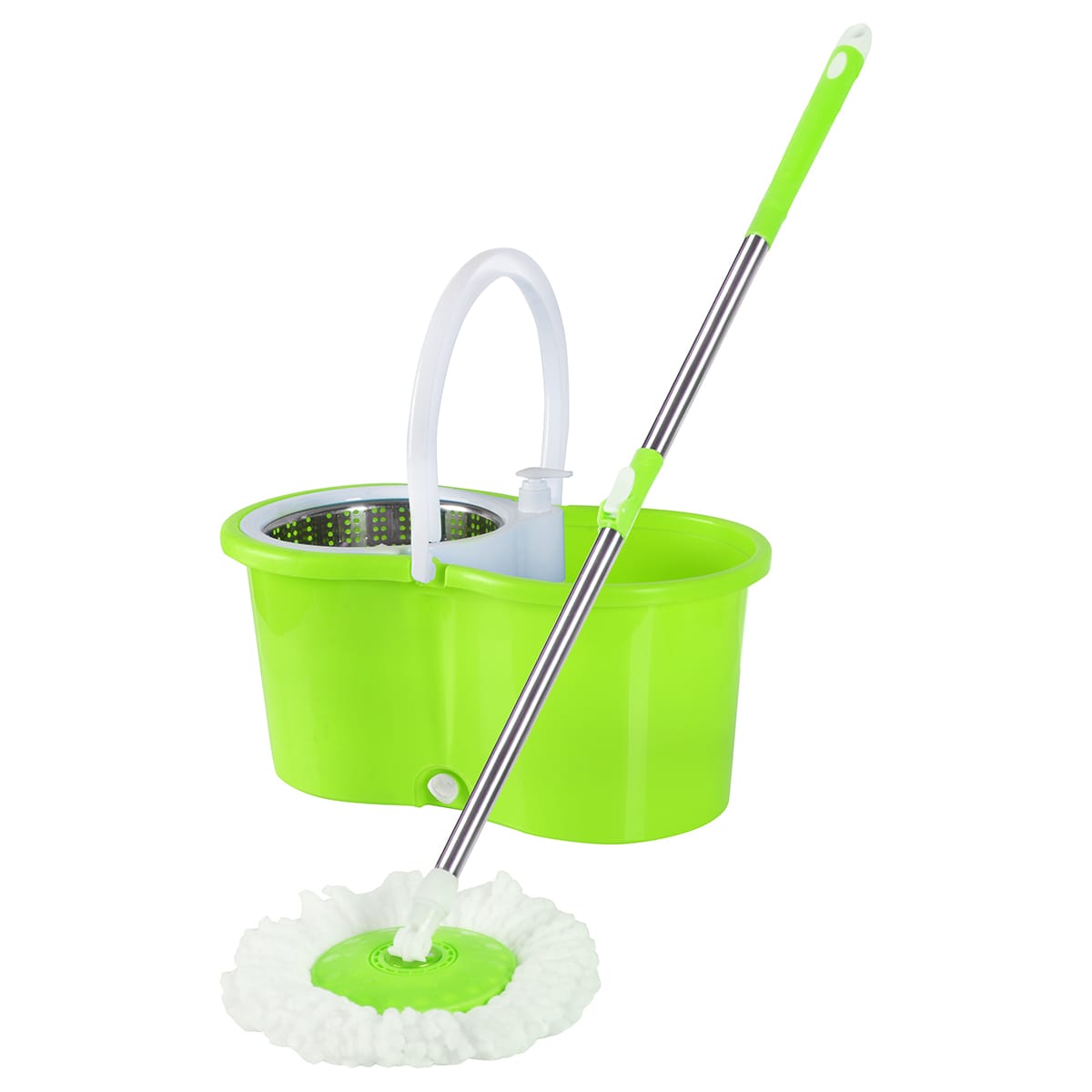 AGBOX Trapeador Giratorio Spin Mop 360° Sistema De Limpieza, Verde AG-SPINMOPVB.