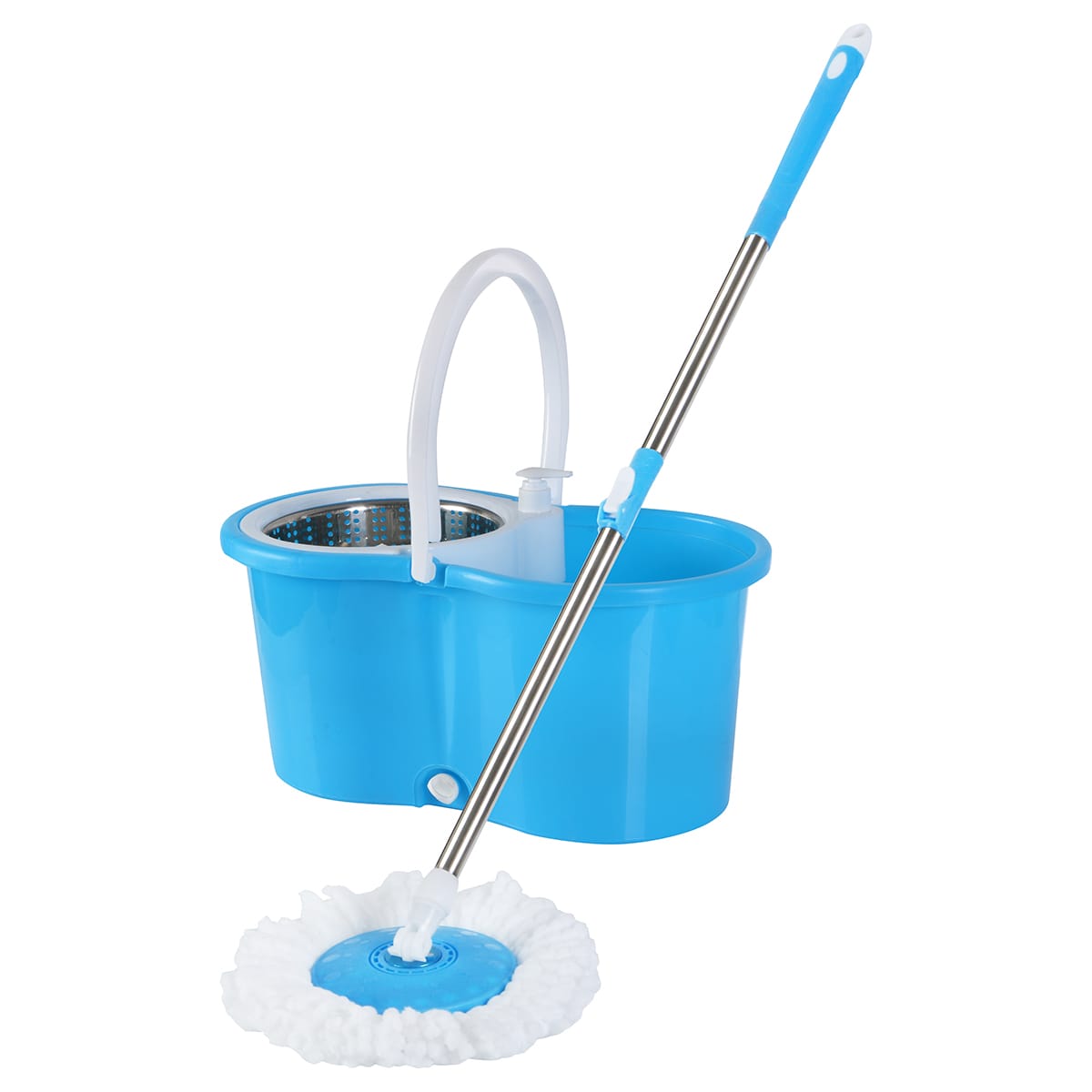 Trapeador Giratorio Spin Mop 360 Sistema De Limpieza, Azul 