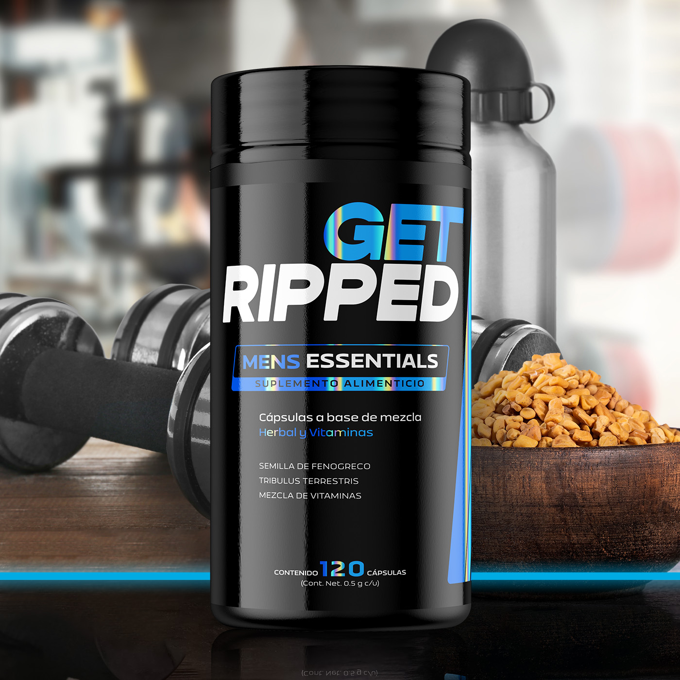 Vitaminas Para Hombre, Multivitamínico De 120caps. Mens Essentials Get Ripped