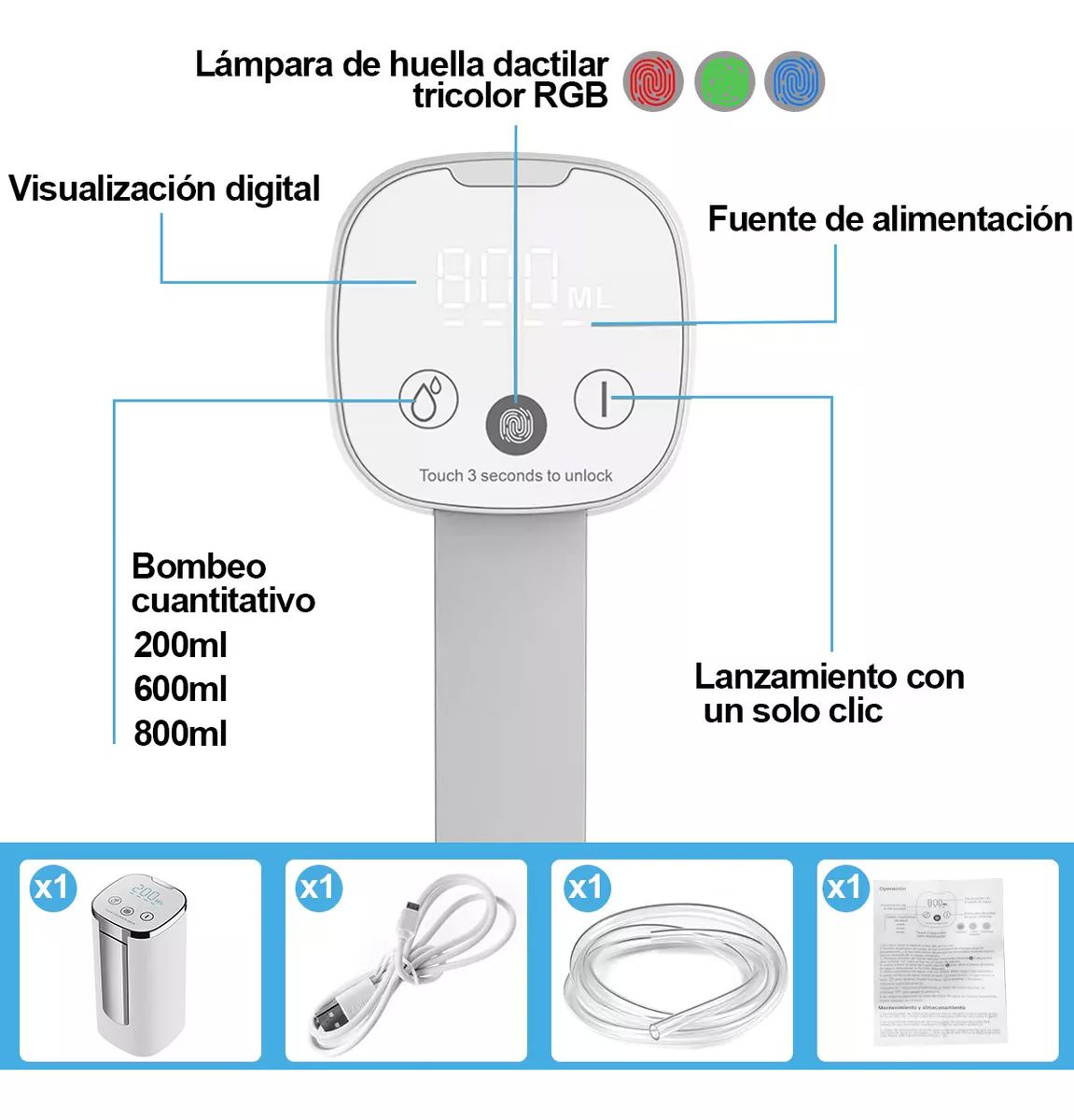 Dispensador De Agua Electrico Bomba De Garrafon Recargable