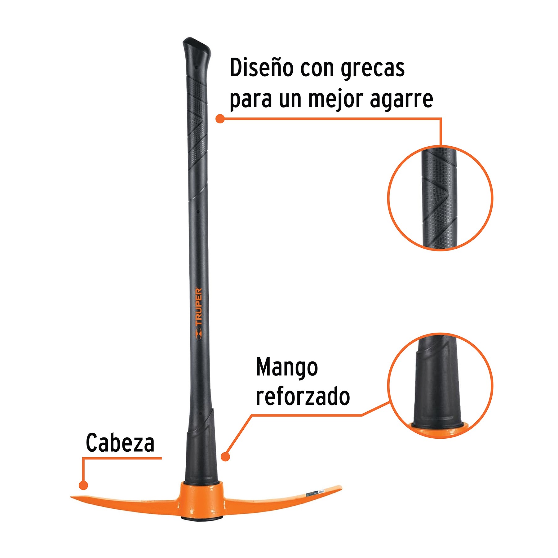 ZAPAPICO 5 LB CON MANGO DE 36", TRUPER 18646