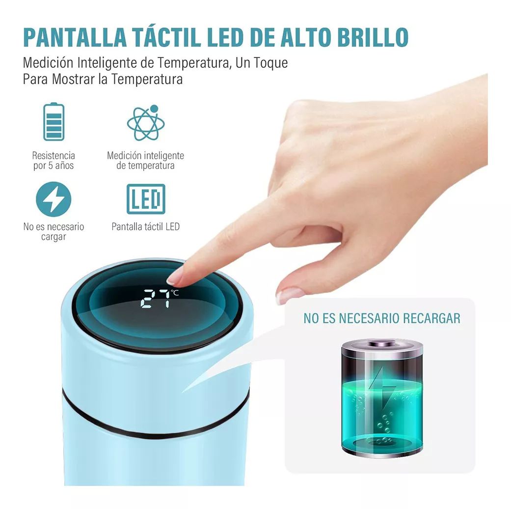 Termo Digital Inteligente De Acero Inoxidable 500ml 4 Pack