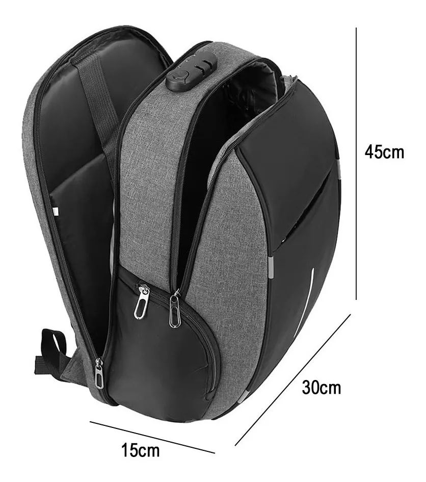 Mochila Impermeable Antirrobo Mochila Puerto Usb Para Laptop