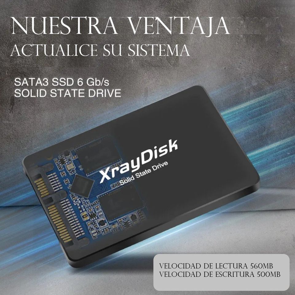 SSD unidad estado solido disco duro Sata3 480GB 2.5 disco interna negro pc laptop interno externo.