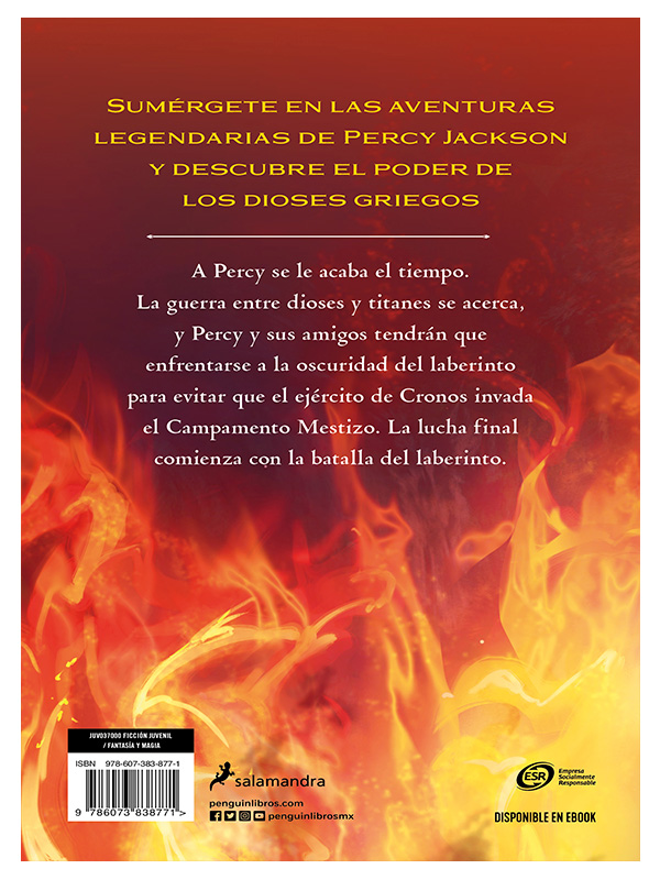 La Batalla Del Laberinto / Percy Jackson Y Los Dioses Del Olimpo / Vol. 4 Autor  , Rick Riordan