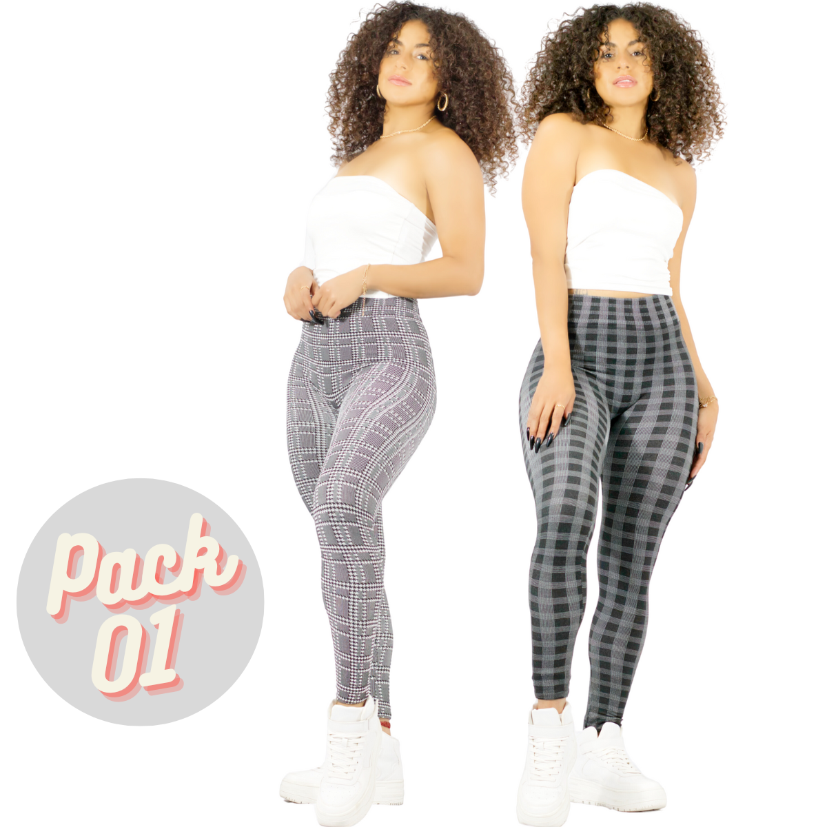 Set De 2 Mallas Deportivas O Casual Mujer Mallones Leggins