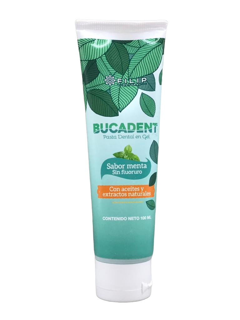 Pasta De Dientes Bucadent Sabor Menta Sin Fluoruro Filip (3 piezas)