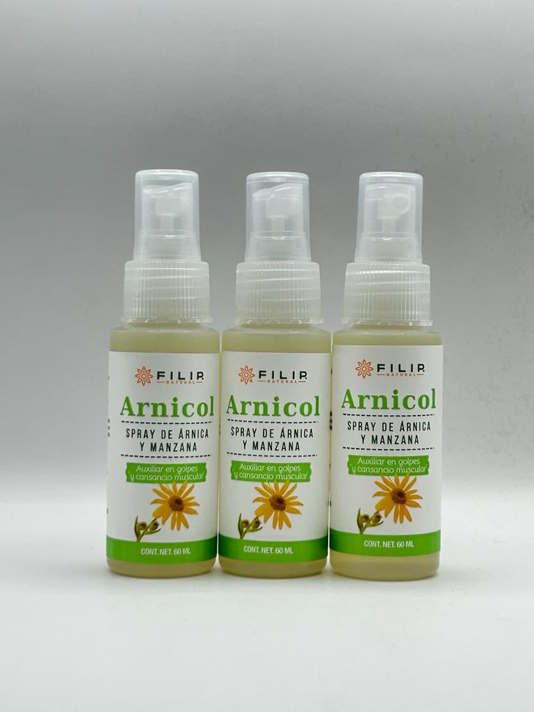 Arnicol - Spray Desinflamatorio De Árnica Y Manzana Filip (3 piezas)