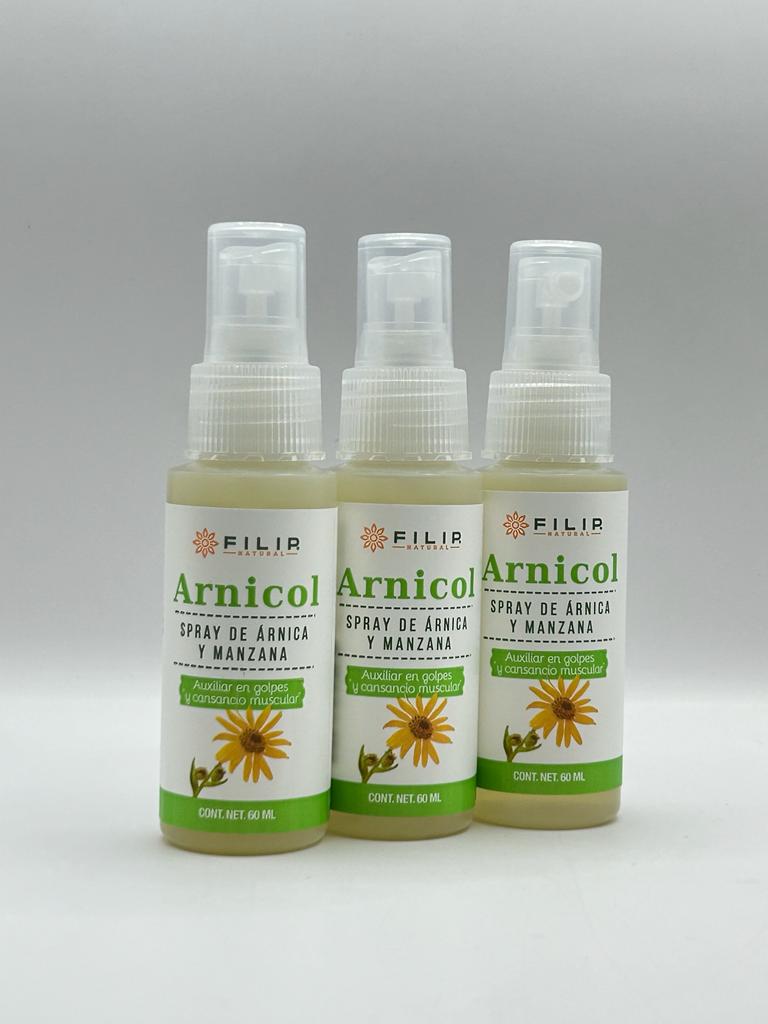 Arnicol - Spray Desinflamatorio De Árnica Y Manzana Filip (3 piezas)