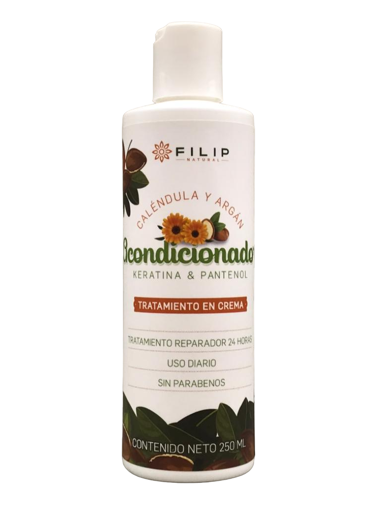 Acondicionador De Caléndula Y Argán Filip Con Aceite De Coco (3 piezas)