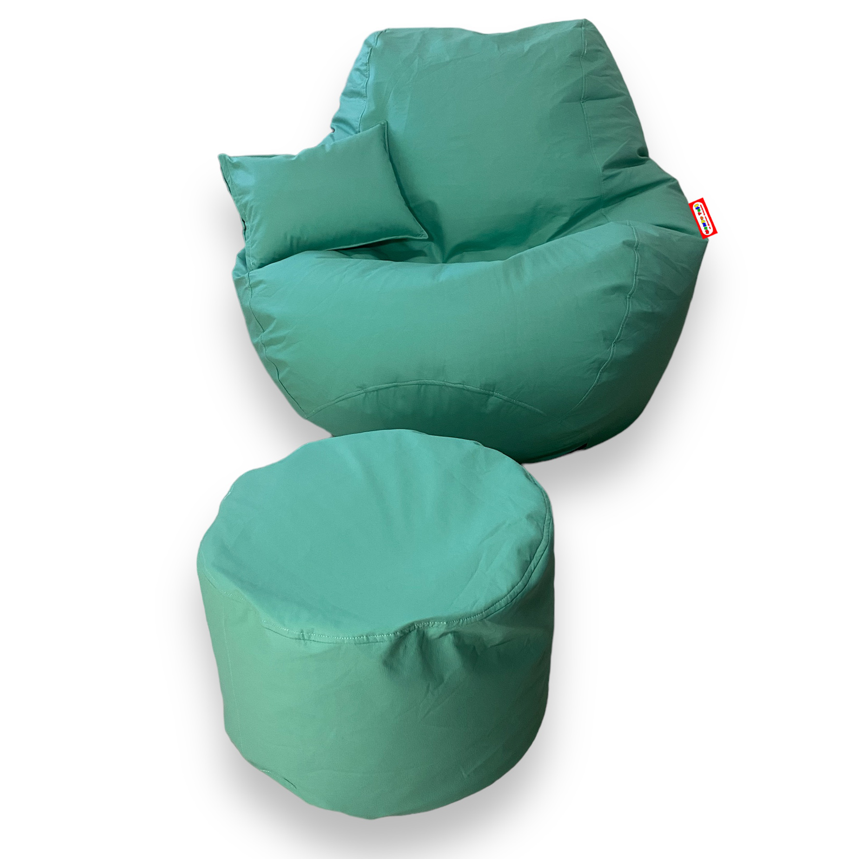 ComboPuff, Incluye Sillon Puff Pera Gigante + Puff Cilindro descansapies + Cojin decorativo.