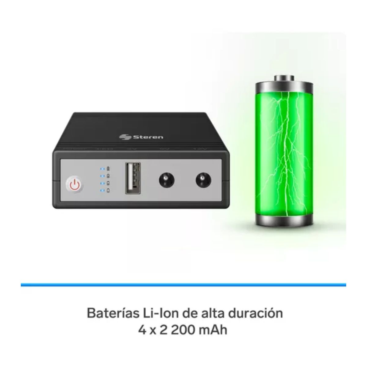 Mini No Break (ups) Para Módem 390 Min De Respaldo 8 800 Mah Negro