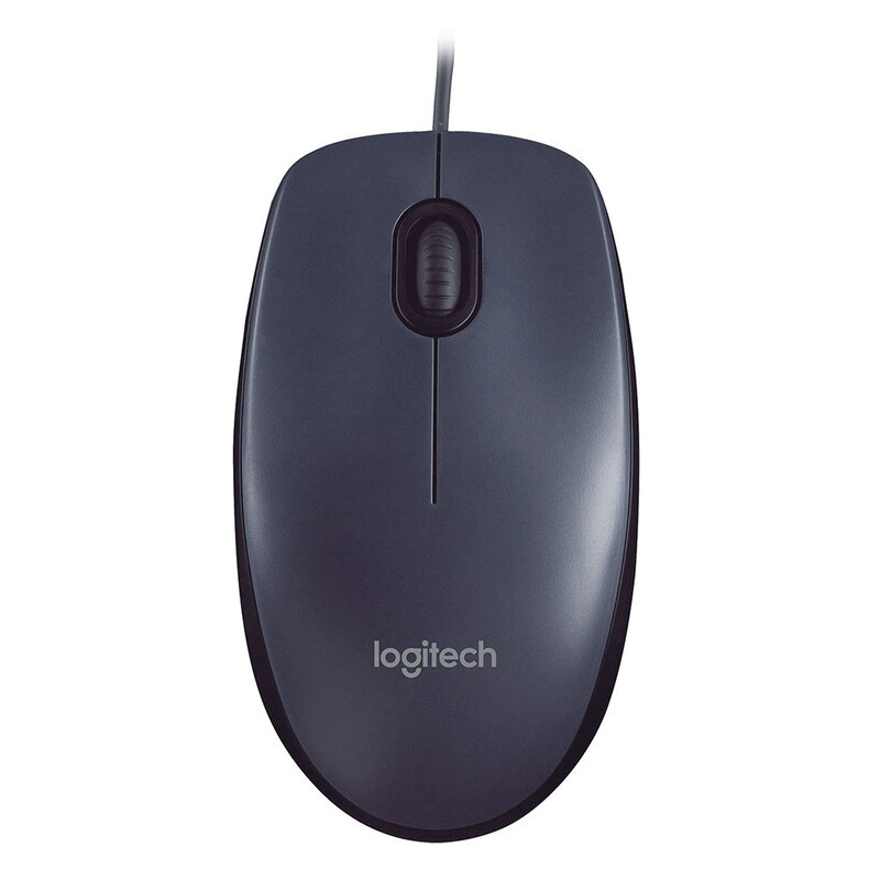 Mouse Logitech M90 con Cable USB, 3 Botones, Seguimiento Óptico, 1000 DPI, Ambidiestro, Compatible con PC, Mac, Laptop - Negro