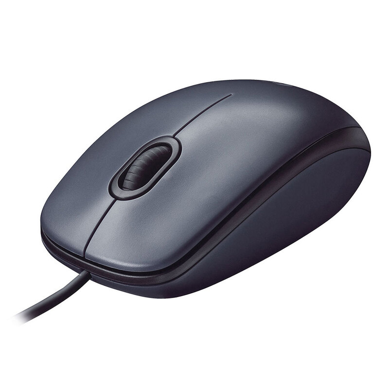 Mouse Logitech M90 con Cable USB, 3 Botones, Seguimiento Óptico, 1000 DPI, Ambidiestro, Compatible con PC, Mac, Laptop - Negro