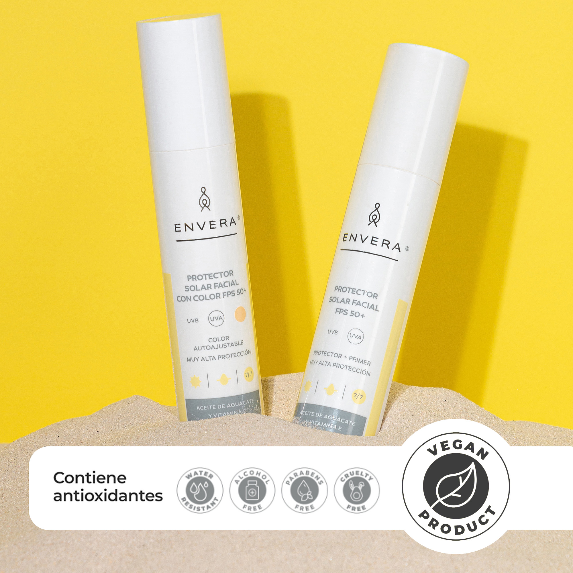 Protector Solar Facial Uv Defender 50ml con Color Envera Medium