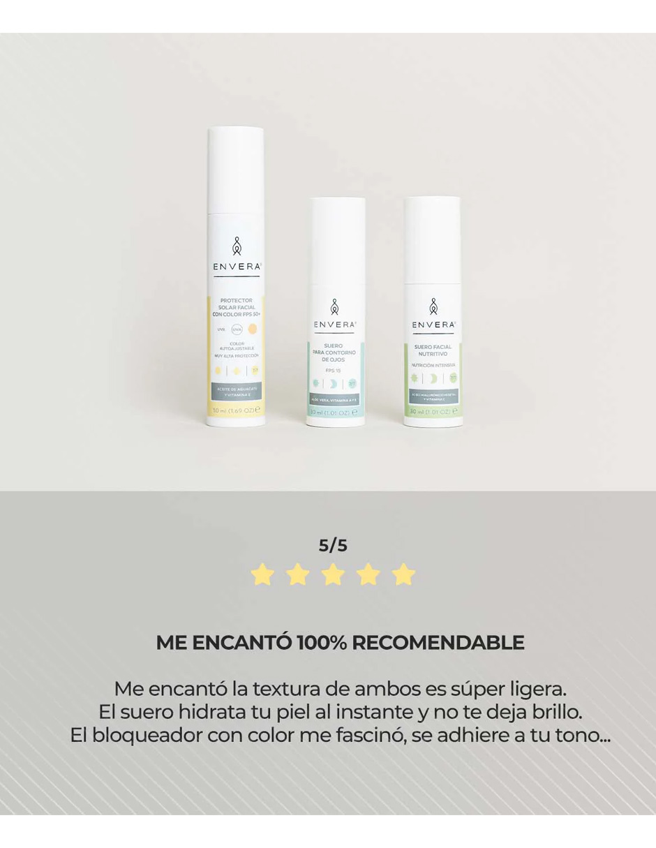 Kit Edad Protector Solar FPS50+ Suero Nutritivo + Suero Contorno de Ojos 