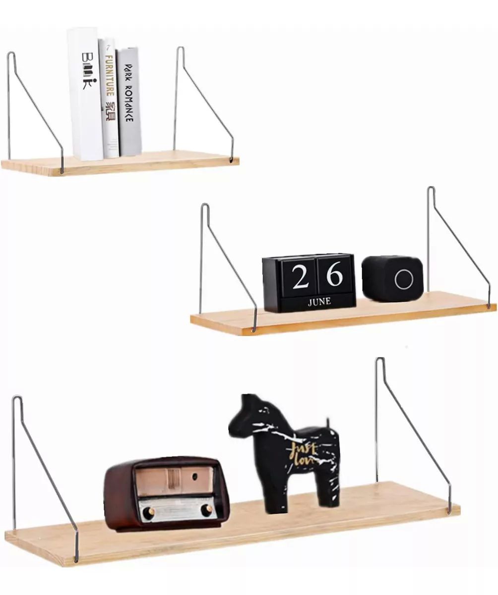 3 Repisas Flotantes Minimalistas Modernistas Con Soporte