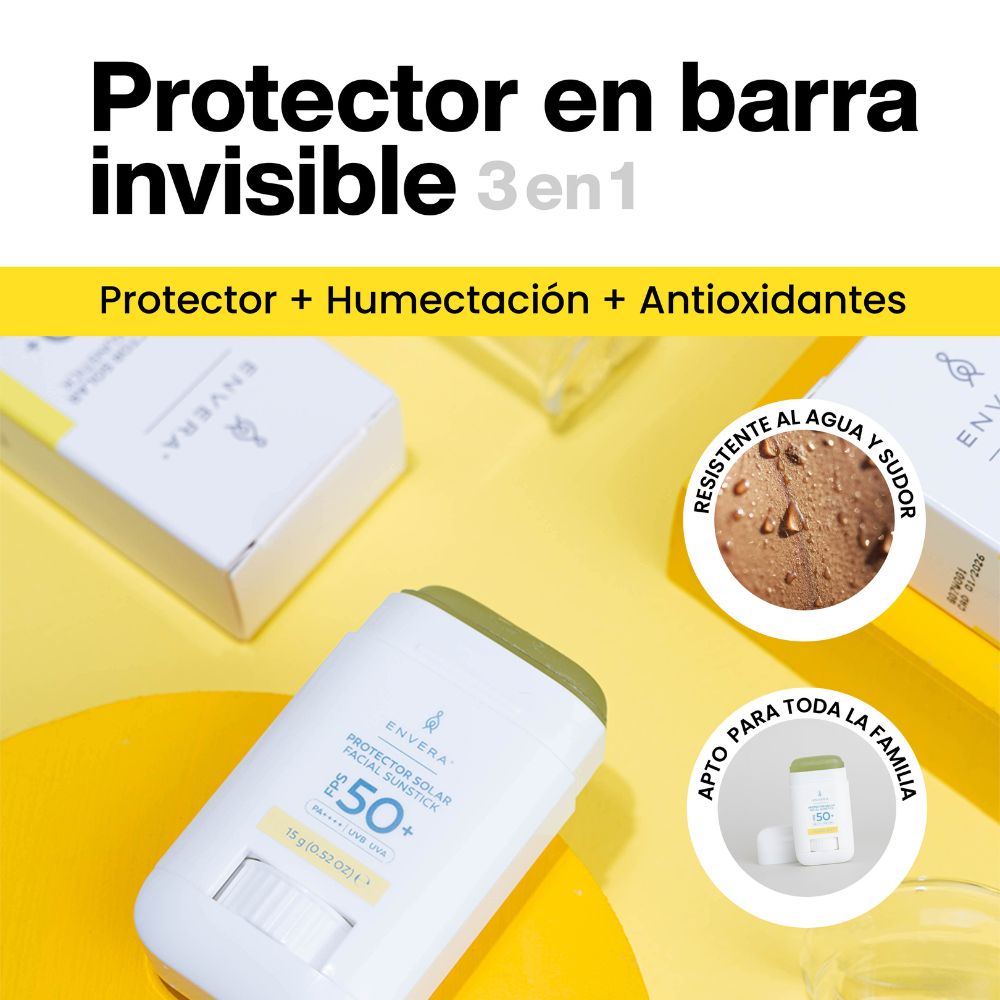 Protector Solar en barra transparente FPS 50+ UVA/UVB, PA++++