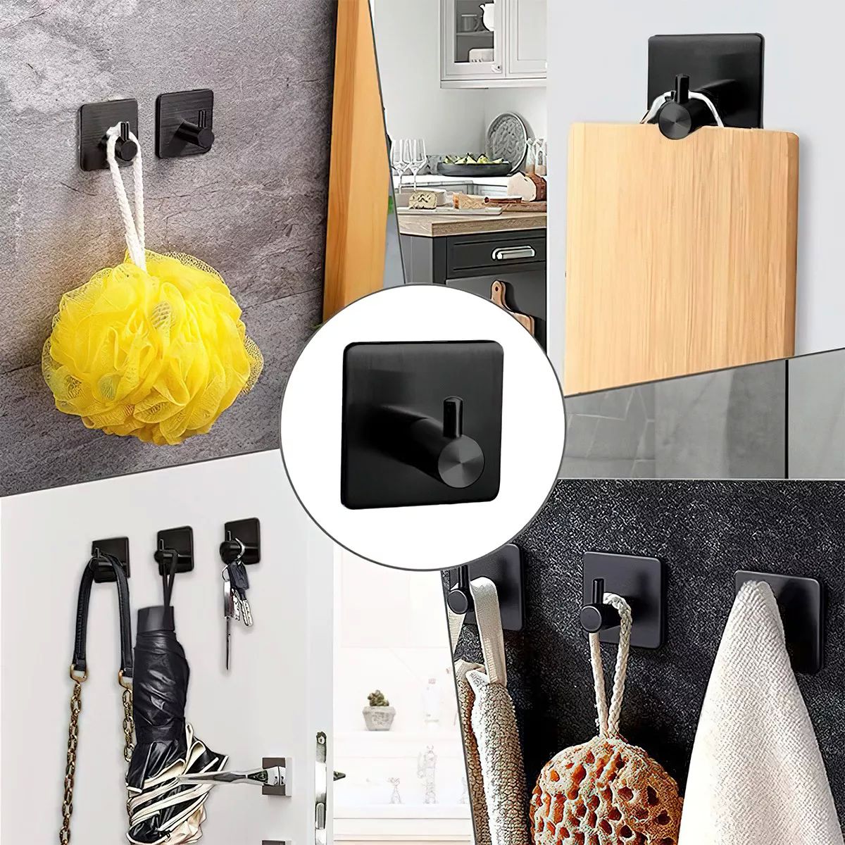 Juego Sets De Accesorios Para Baño Inoxidable Negro 20pcs