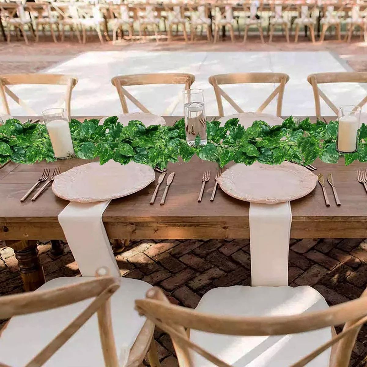 12 Enredaderas Artificiales Plantas Colgantes, Talla Grande.