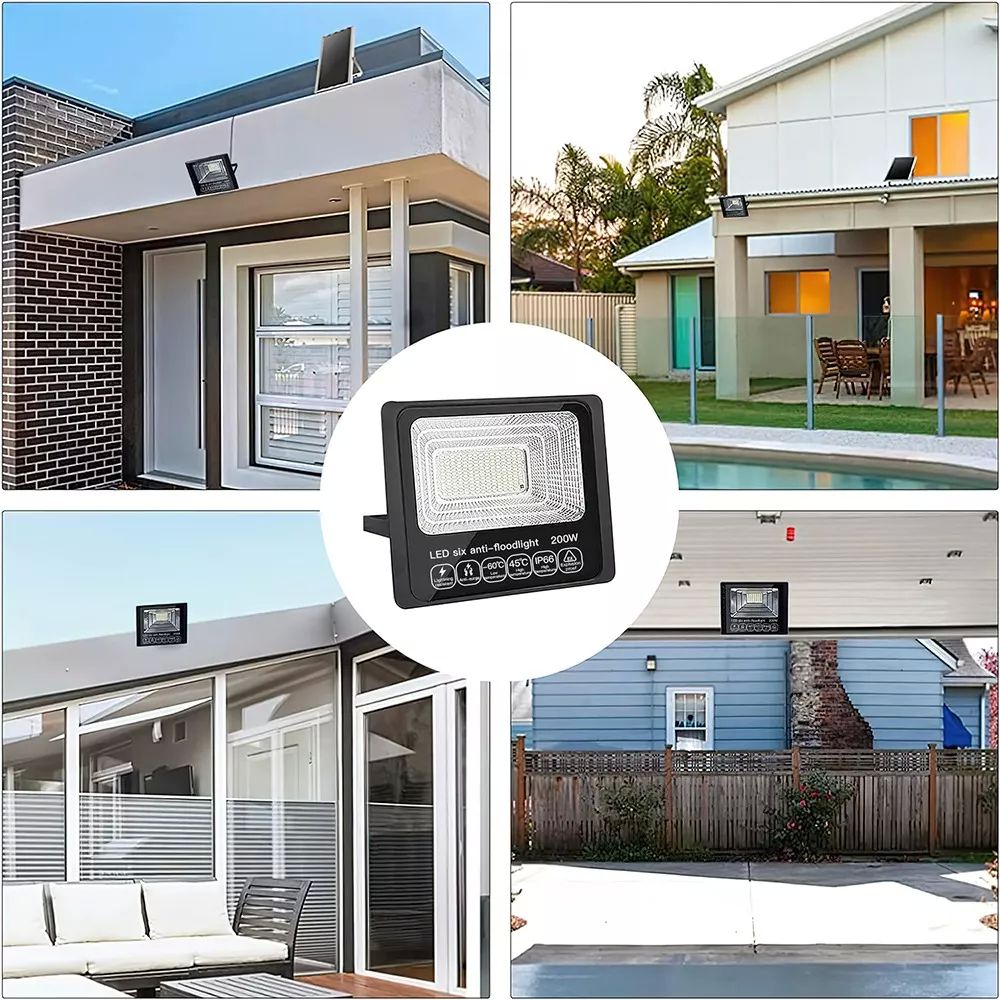 Reflectores Lampara Solar Led Exterior 200w +control Remoto