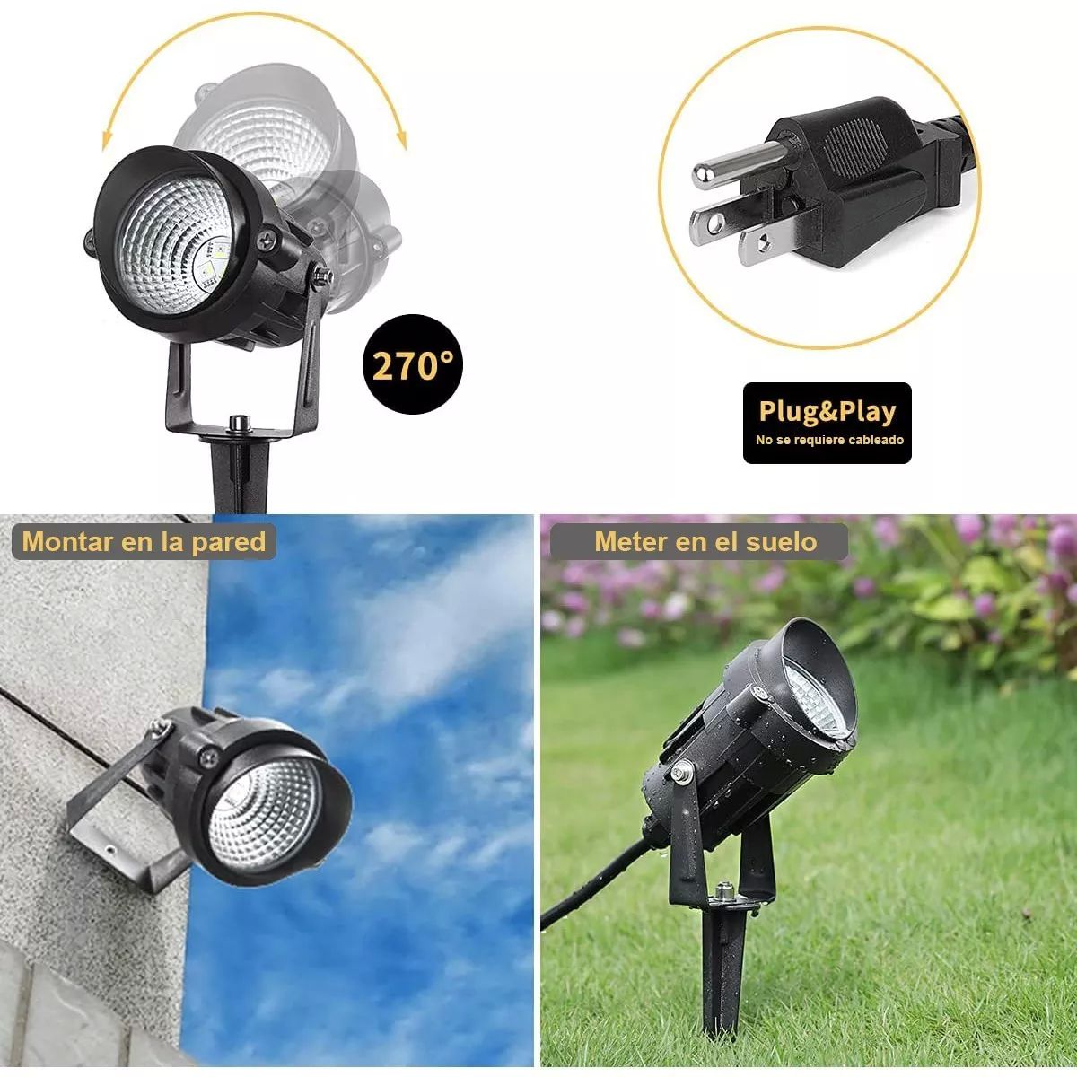 2pcs Reflector Led Exterior 15w Rgbcw Reflectors Luz Led