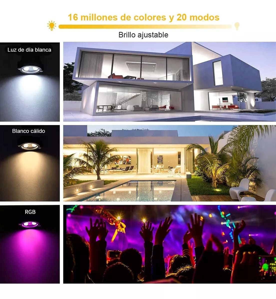 2pcs Reflector Led Exterior 15w Rgbcw Reflectors Luz Led