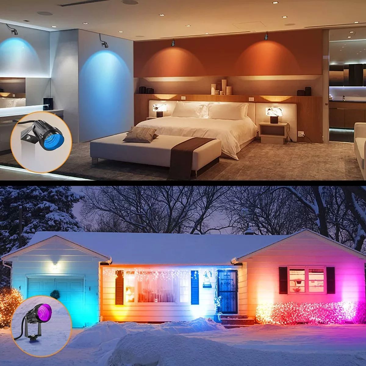 2pcs Reflector Led Exterior 15w Rgbcw Reflectors Luz Led