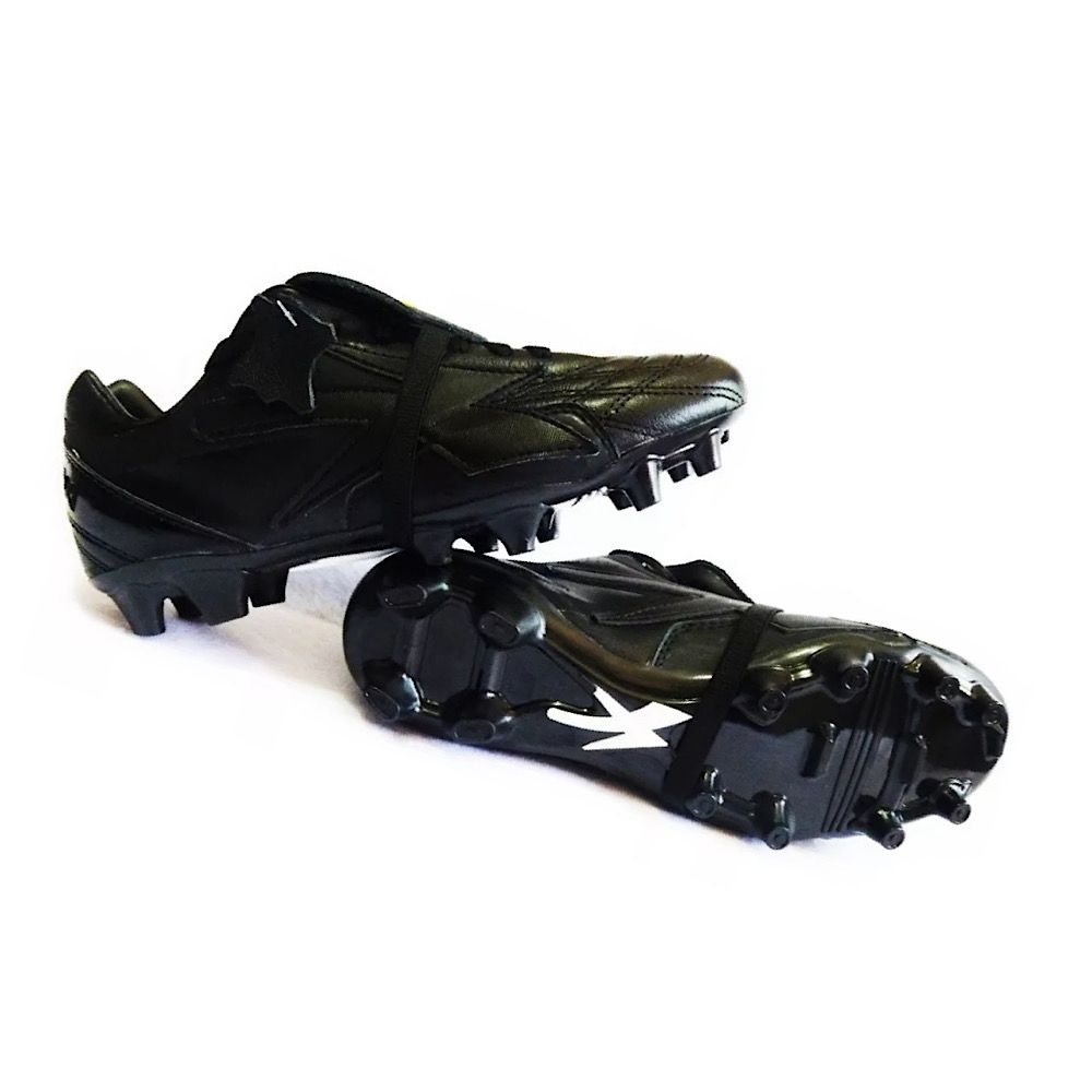 Tenis Concord Futbol Tachones Negro/oro 100% Piel S160xg.