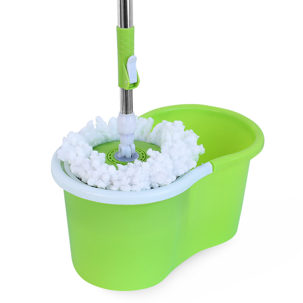 AGBOX Trapeador Giratorio Spin Mop 360° Sistema De Limpieza, Verde AG-SPINMOPVB.
