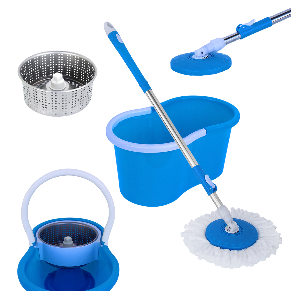 Trapeador Giratorio Spin Mop 360 Sistema De Limpieza, Azul 