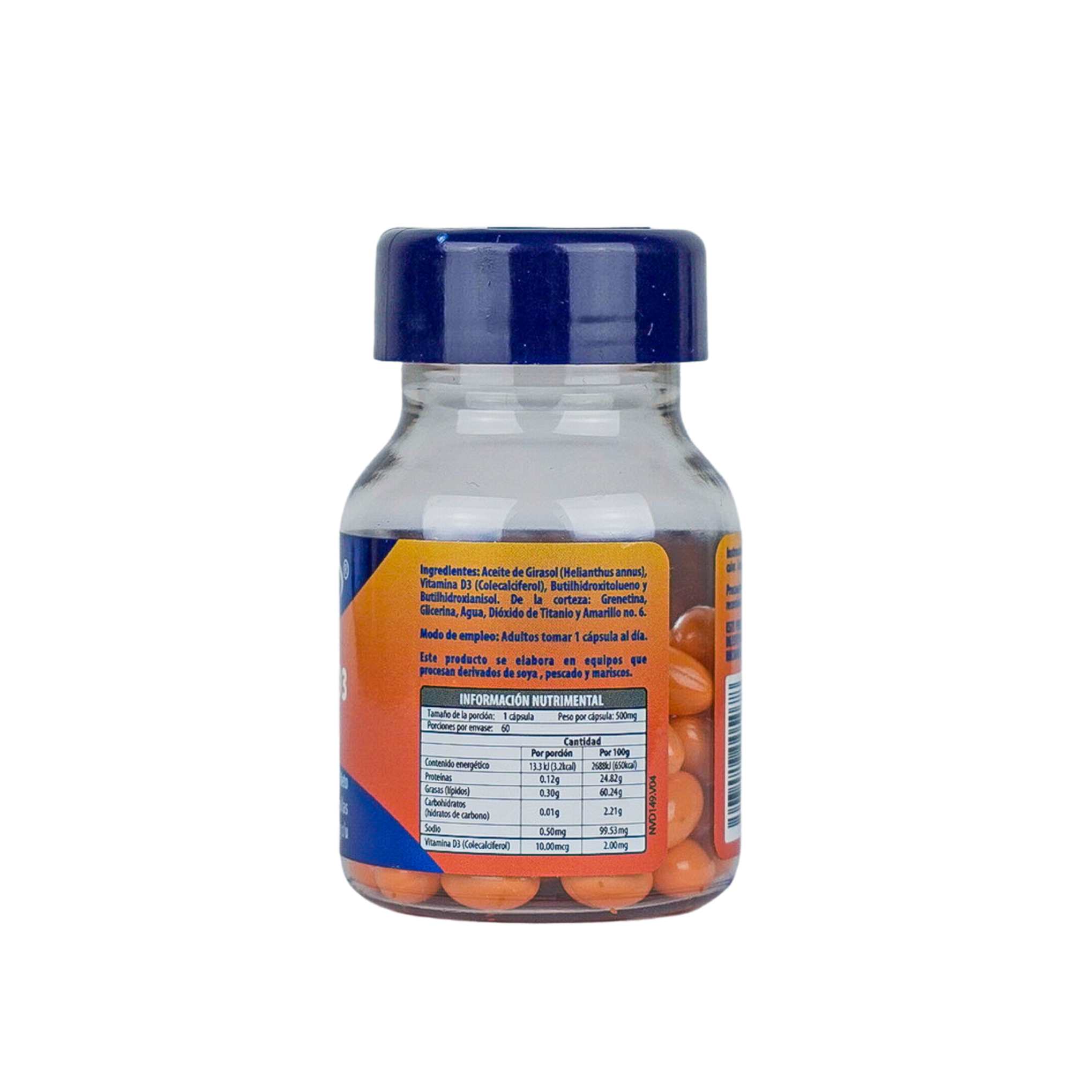 Naturagel | Vitamina D3 con Aceite de Girasol | Fortalecimiento Óseo y Soporte Inmunológico