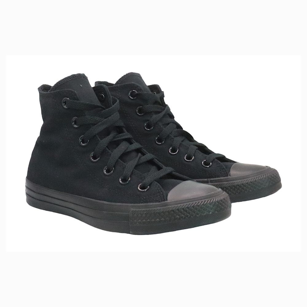 Tenis Converse Chuck Taylor Bota Lona Negro Negro.