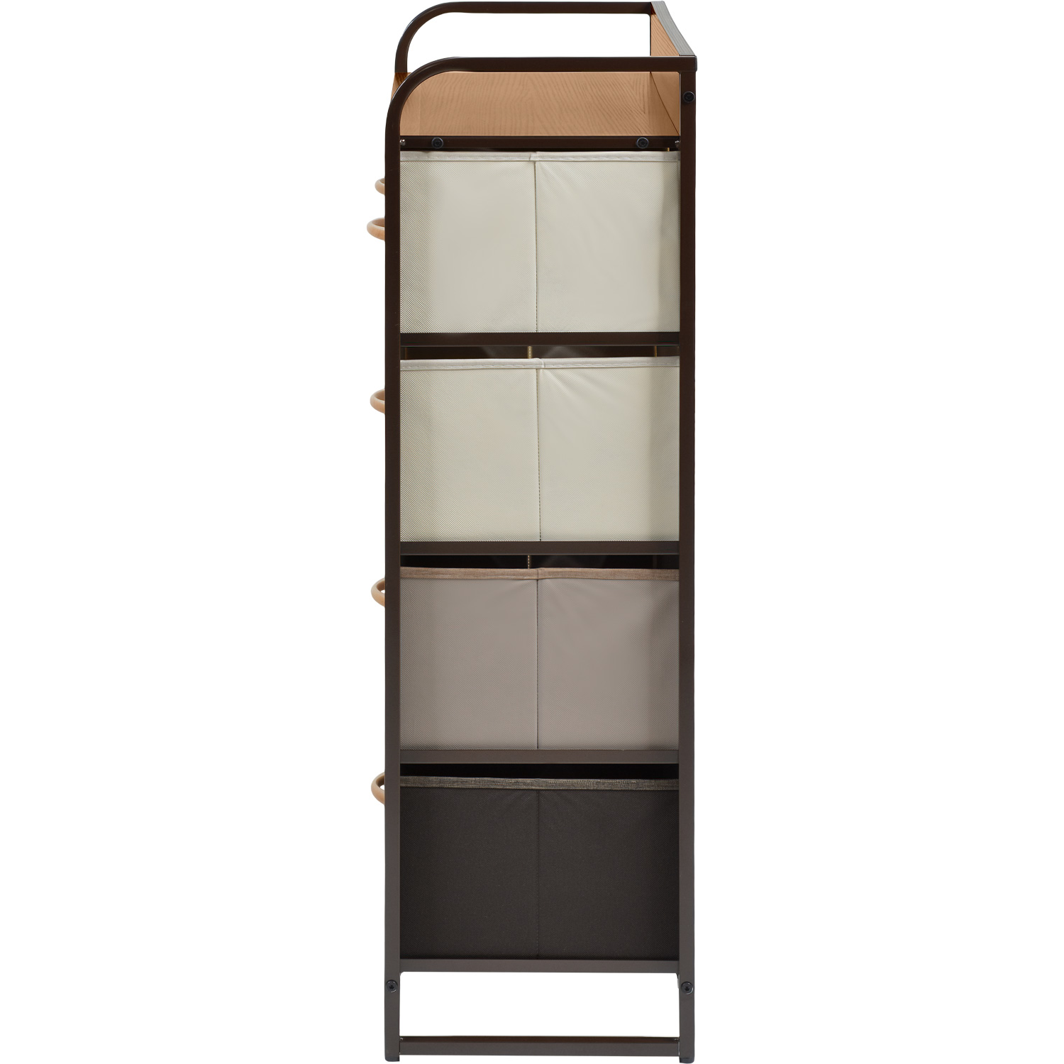 Mueble Buro Organizador Comoda 5 Cajoneras Cafe Tela Moderno 