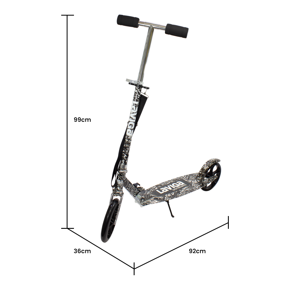 La Merced Scooter Plegable y Ajustable, Patín del Diablo con Manubrio Ajustable y 2 Ruedas, para Niños y Adolescentes