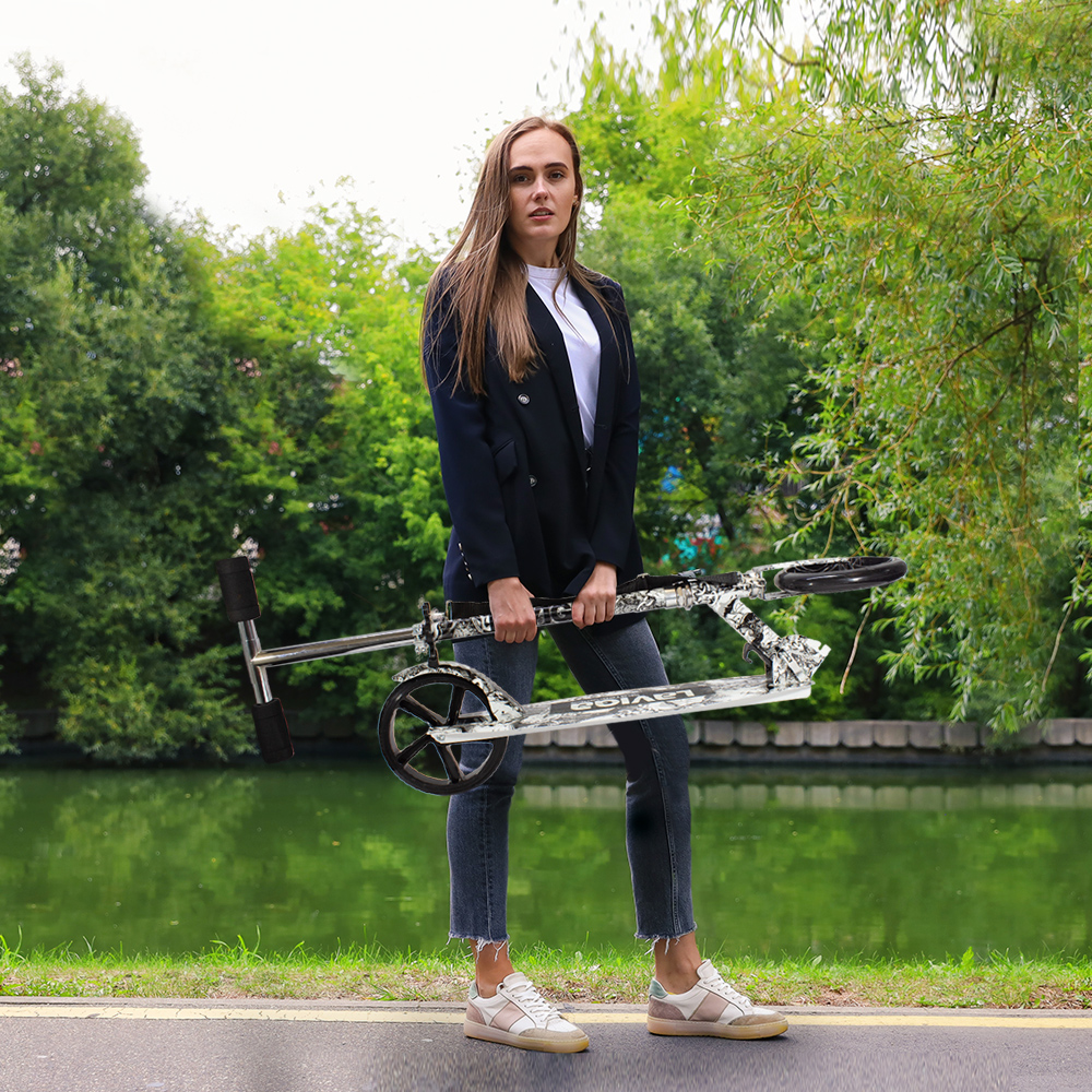 La Merced Scooter Plegable y Ajustable, Patín del Diablo con Manubrio Ajustable y 2 Ruedas, para Niños y Adolescentes