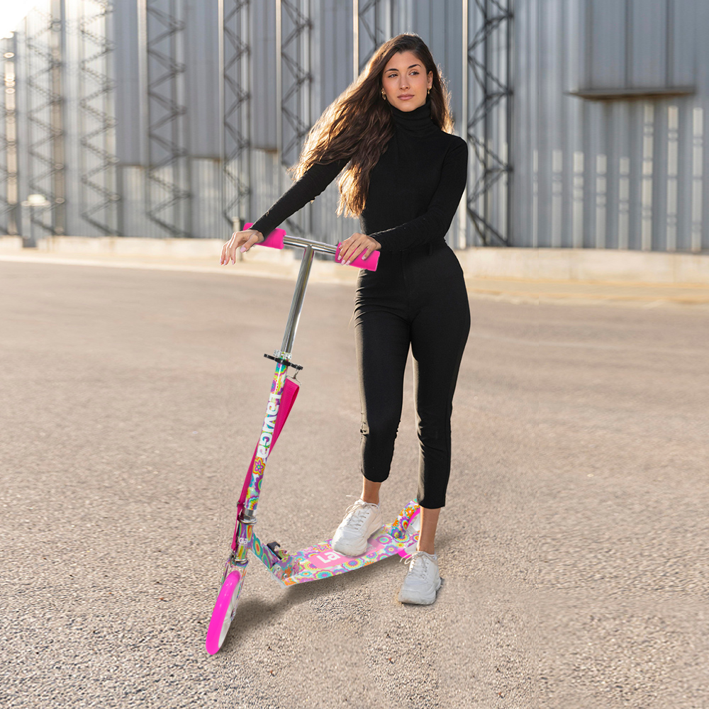 La Merced Scooter Plegable y Ajustable, Patín del Diablo con Manubrio Ajustable y 2 Ruedas, para Niños y Adolescentes