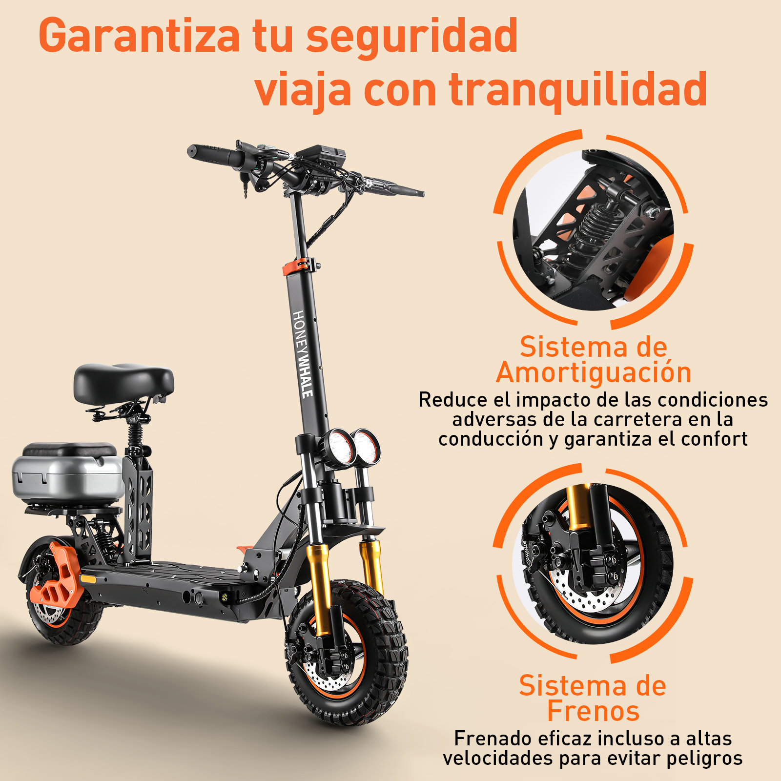 Scooter Eléctrico Honey Whale H3 Negro  