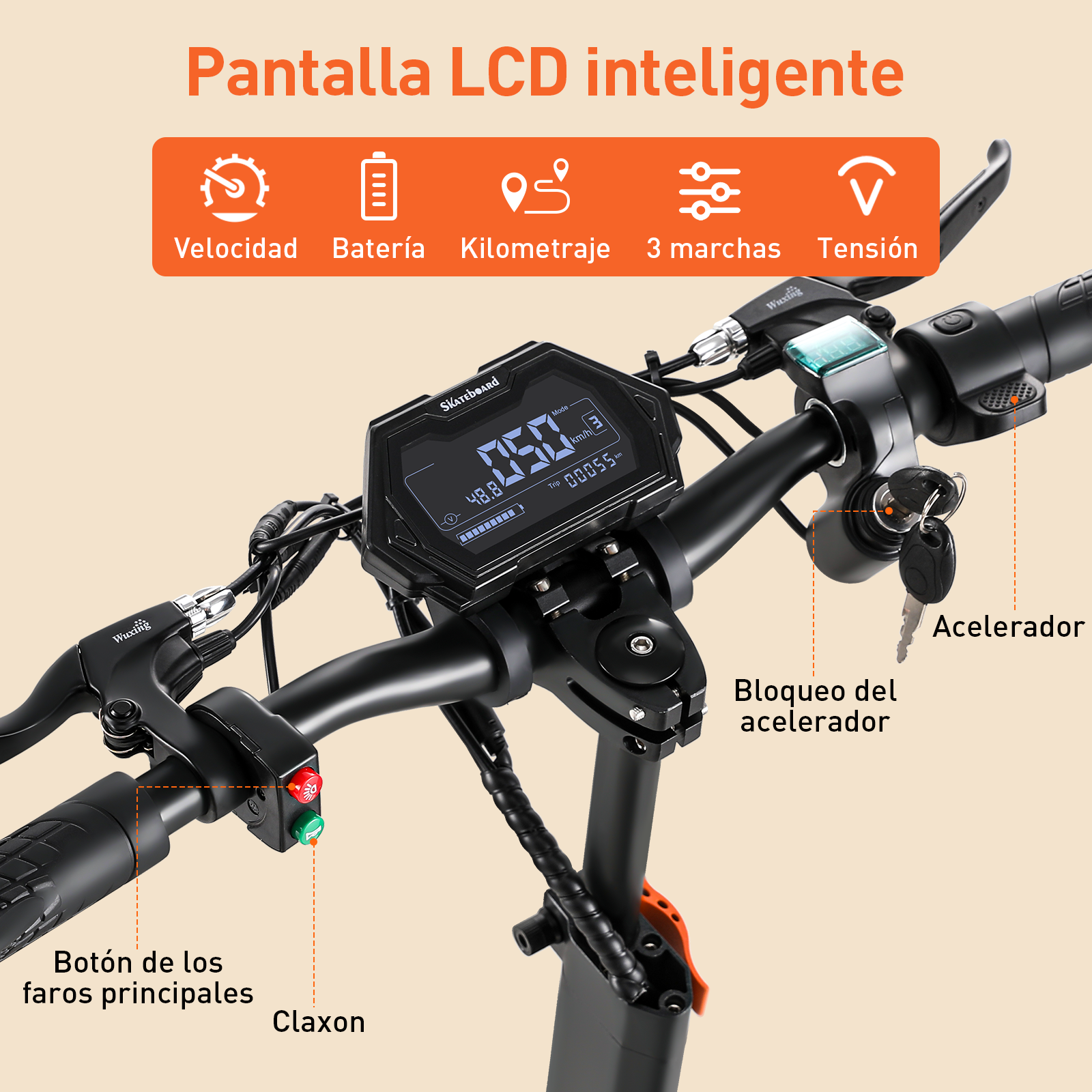 Scooter Eléctrico Honey Whale H3 Negro  