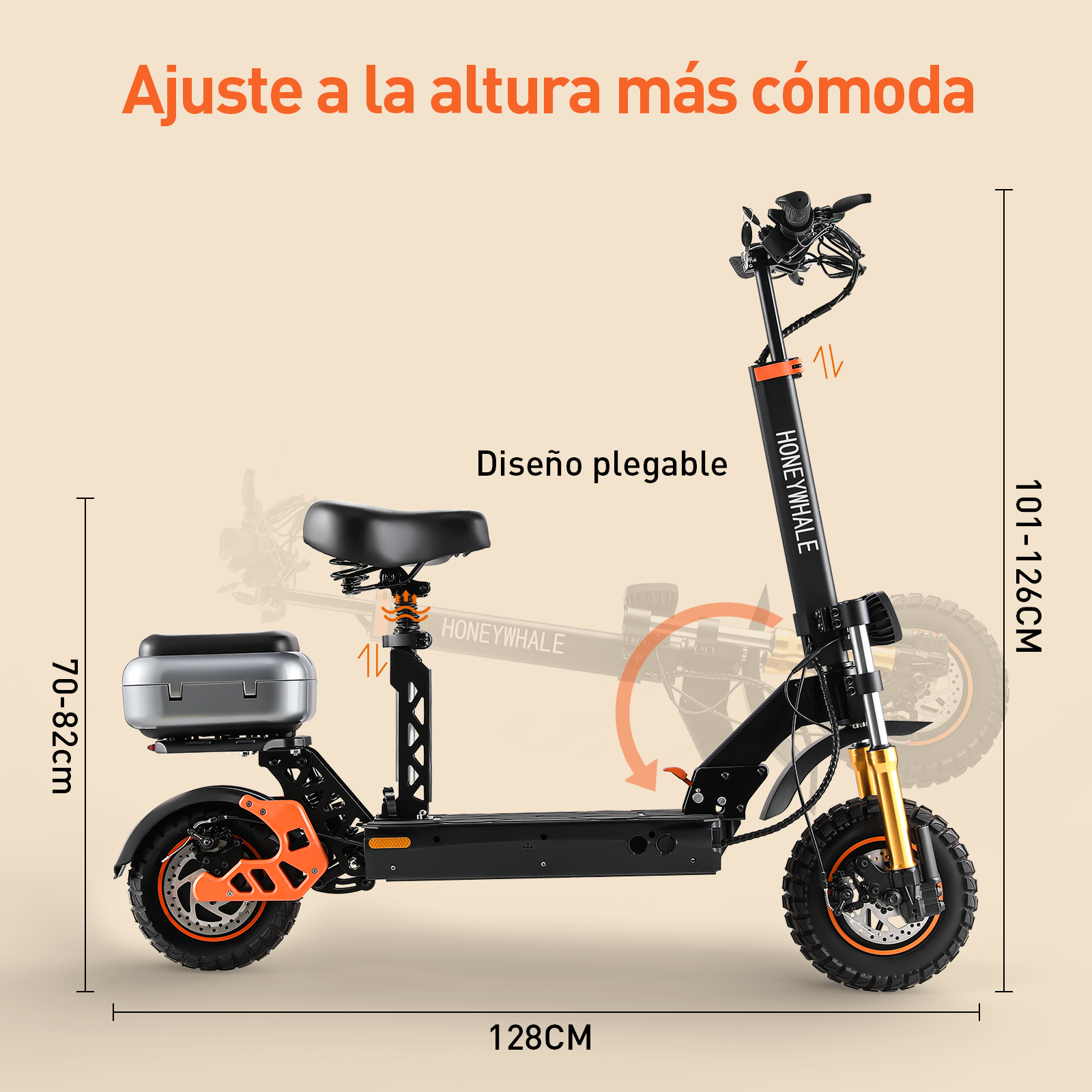 Scooter Eléctrico Honey Whale H3 Negro  