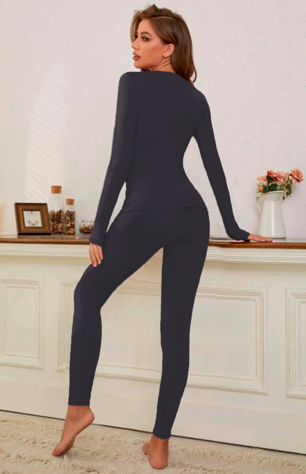 Conjunto Térmico Mujer Pijamas Blusa Y Leggins Piyama Pijama