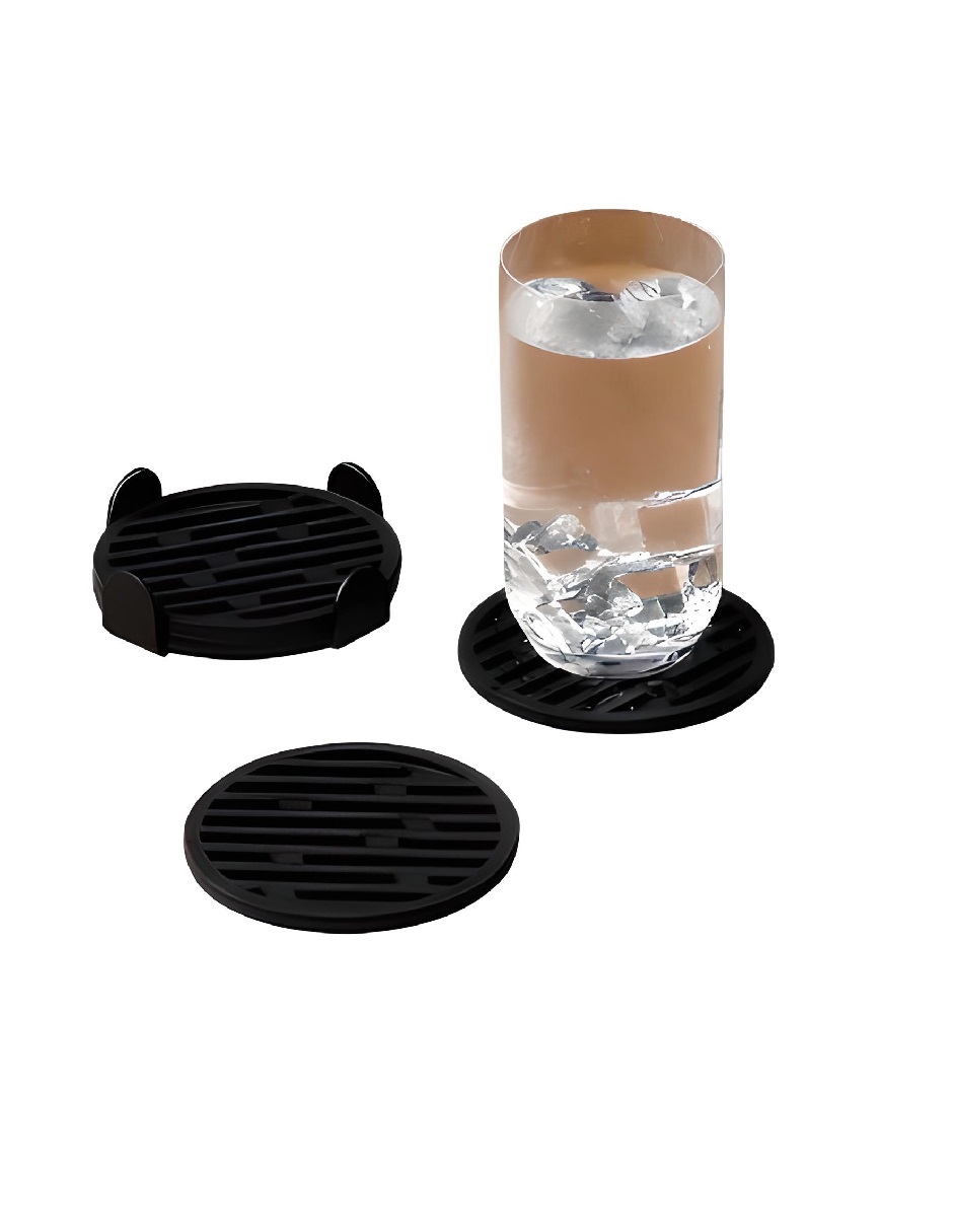 Set 4 Porta Vasos Con Holder Para Bebidas Frías Y Calientes