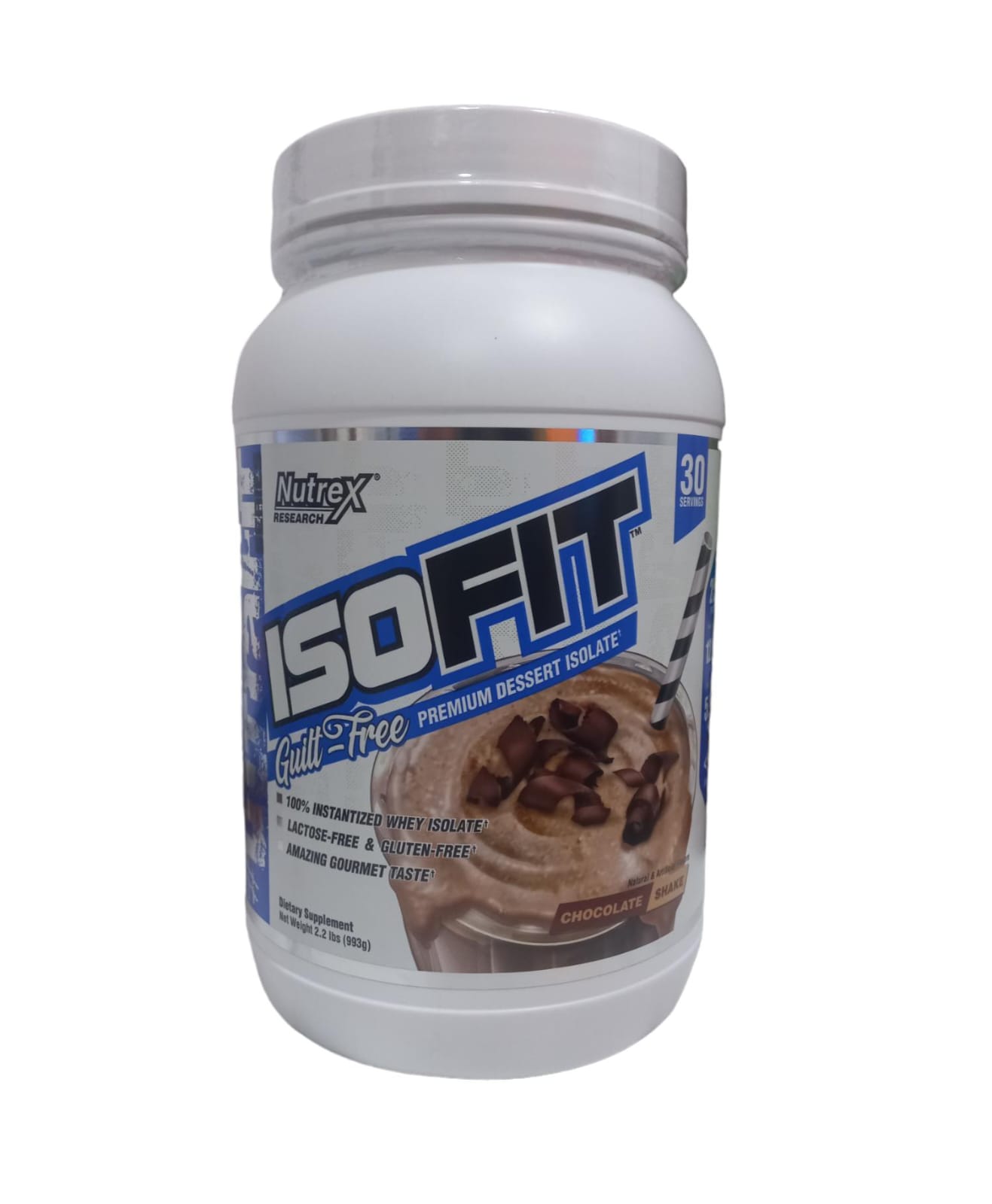 Proteina Iso Fit 2lb 993gr (30 serv) Chocolate.