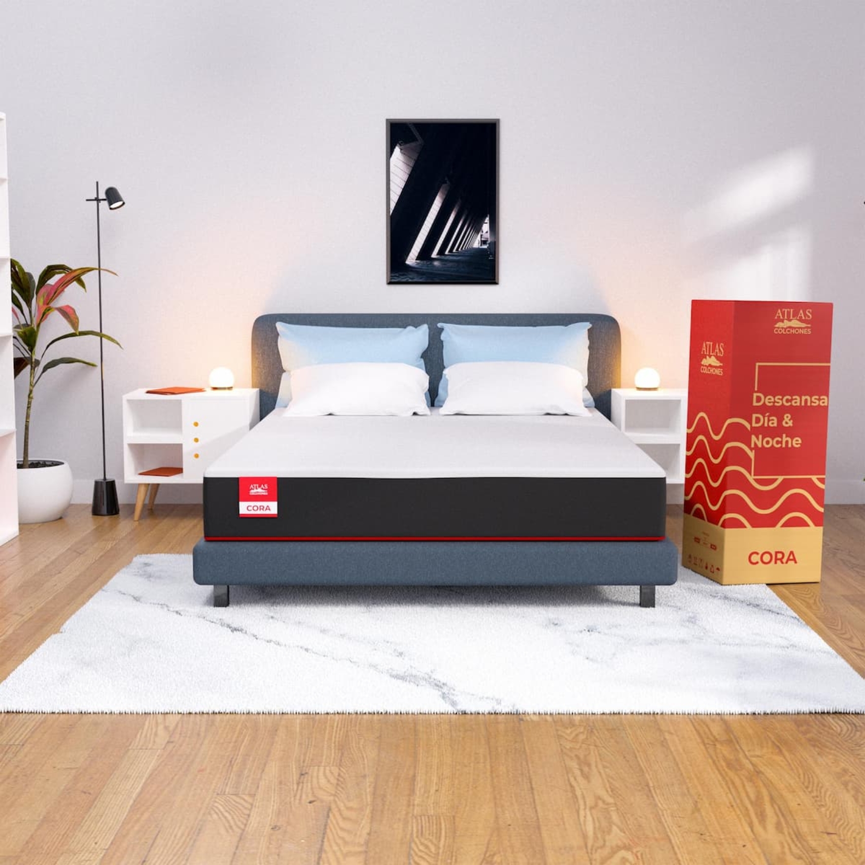 Colchon Individual De Memory Foam Atlas Cora