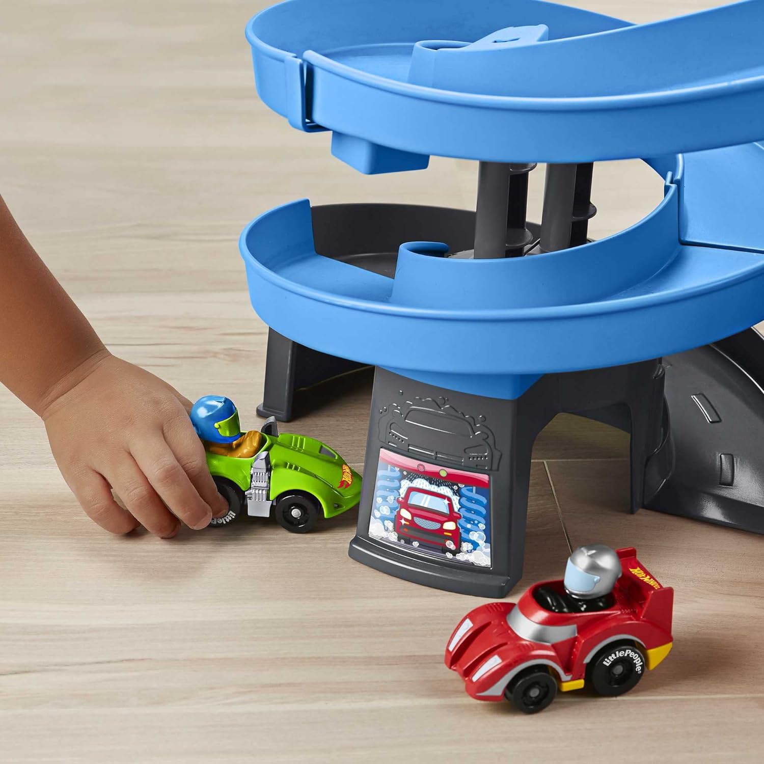 LITTLE PEOPLE Fisher-price Pista De Carreras Hot Wheels
